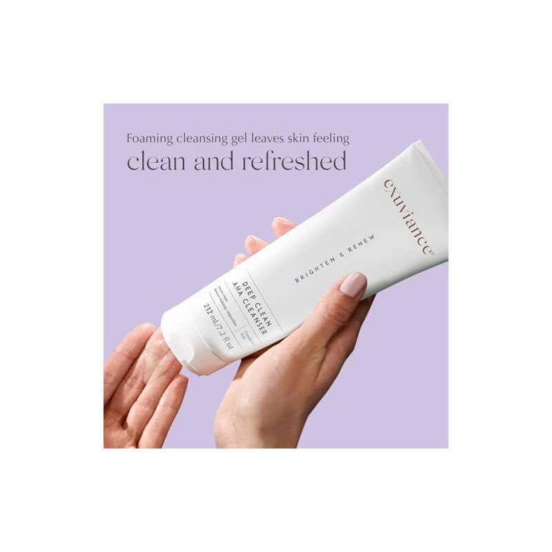 Exuviance Deep Clean Aha Limpiador Facial Espuma Desmaquillador Ácido Glicólico