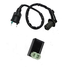 LUO Ignition CDI Box + Coil Replacement Set Fit For 110cc 150cc 200cc 250cc 300cc ATV, Scooter, Moped, Go kart and Dirt Bike