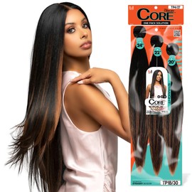 BOBBI BOSS Miss Origin CORE Synthetic Weave Multi Bundle STRAIGHT (20, 22, 24 inch) (2 Dark Brown)