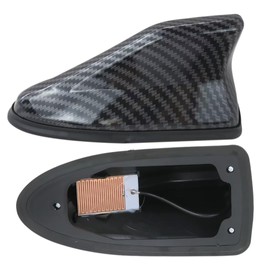 Carbon Fiber Black Look Carbon Fiber Car Roof Shark Fin Aerial Antenna Cover Car Styling AM/FM Signal Radio Aerial by WELURE