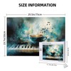 Wooden Jigsaw Puzzle 1000 Pieces for Adults, Elegant Piano Keyboard