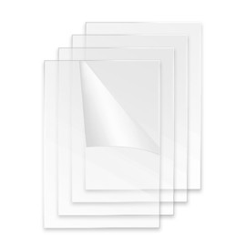 Klmnop 6 Pack 8” x 12” Clear Acrylic Plexiglass Sheets 1/8 inch(3mm) Thick, Use for Craft Projects, DIY Project, Signs, Display Cases, Picture Frames; Cut with Saw or Hand Tools(Clear)