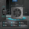 Amico 8" Kitchen Exhaust Fan, Remote 9-Speed, 29W EC Motor,