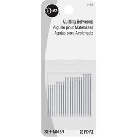 Dritz 3045 Quilter's Betweens Hand Needles, Size 3/9 (20-Count), Nickel
