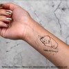 4 x 'Dog Sleeping on Blanket' Temporary Tattoos - Water