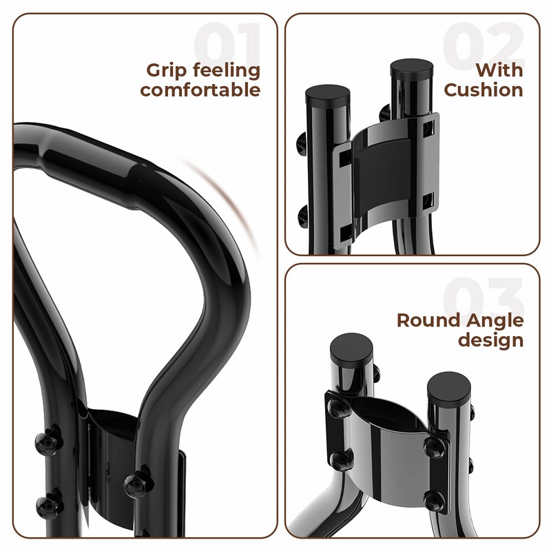 YUEYIN Modern Black Metal Recliner Handle Extender, Oversized Lever Extender