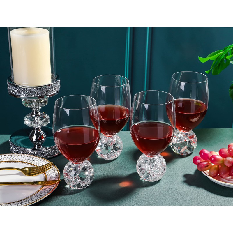 YLNNLC Red Wine Glasses Set of 4-16 oz Lead-Free Crystal