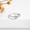 SOLOLIKE Birthstone Rings for Women: S925 Sterling Silver Stacking Birthstones