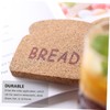 Ciieeo 1set Wooden Cup Pads Heat Resistant Cork Coasters Bread