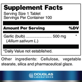 Douglas Laboratories Garlic (Odorless) | Supports Cardiovascular Health and Immunity | 100 Tablets