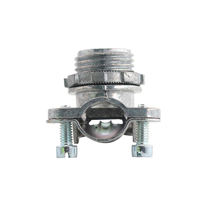 Bridgeport 801-DC2 MC Flex Conduit Connector, 90-Degree, 3/8-Inch, (25-Pack)