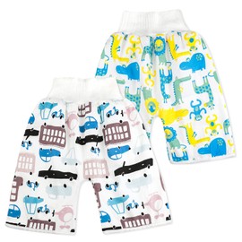 FLYISH DIRECT Baby Nappy Skirt Potty Training Pants High Waist 2 Pieces 4-8 Years (4-8T), L