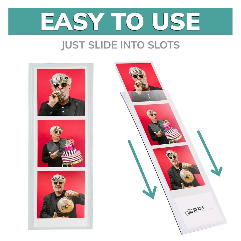 pbf PHOTO BOOTH FRAMES 2x6 Magnetic Picture Frames for Refrigerator