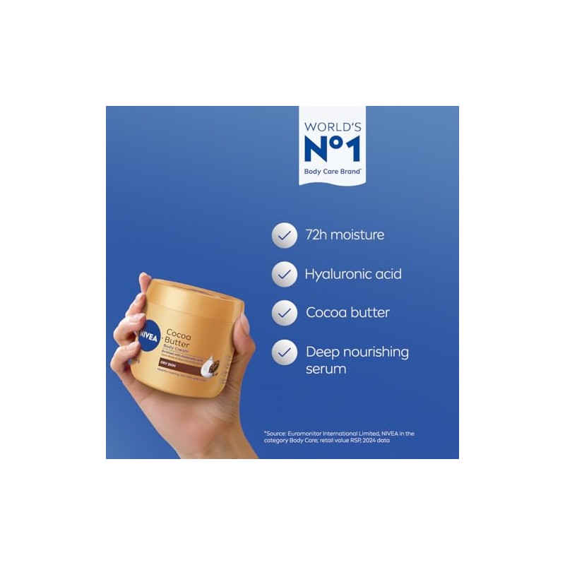 Nivea crema corporal de manteca de cacao, 15.5 onzas