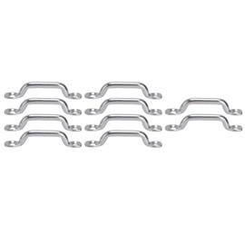 10 Pieces Boat Top Pad Eye for Fixation, Thick Humpback Shape Loop, 316 Stainless Steel Set Kit for Boats, Flounders, Kayaks, Canoe Rigging
