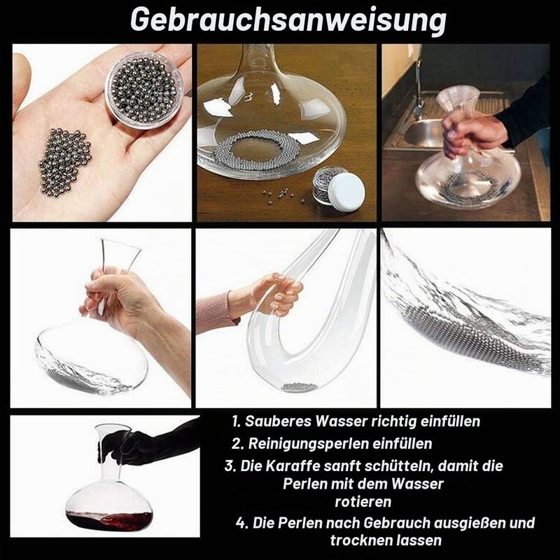 nuoshen 2 x 400 pieces stainless steel cleaning beads, 3