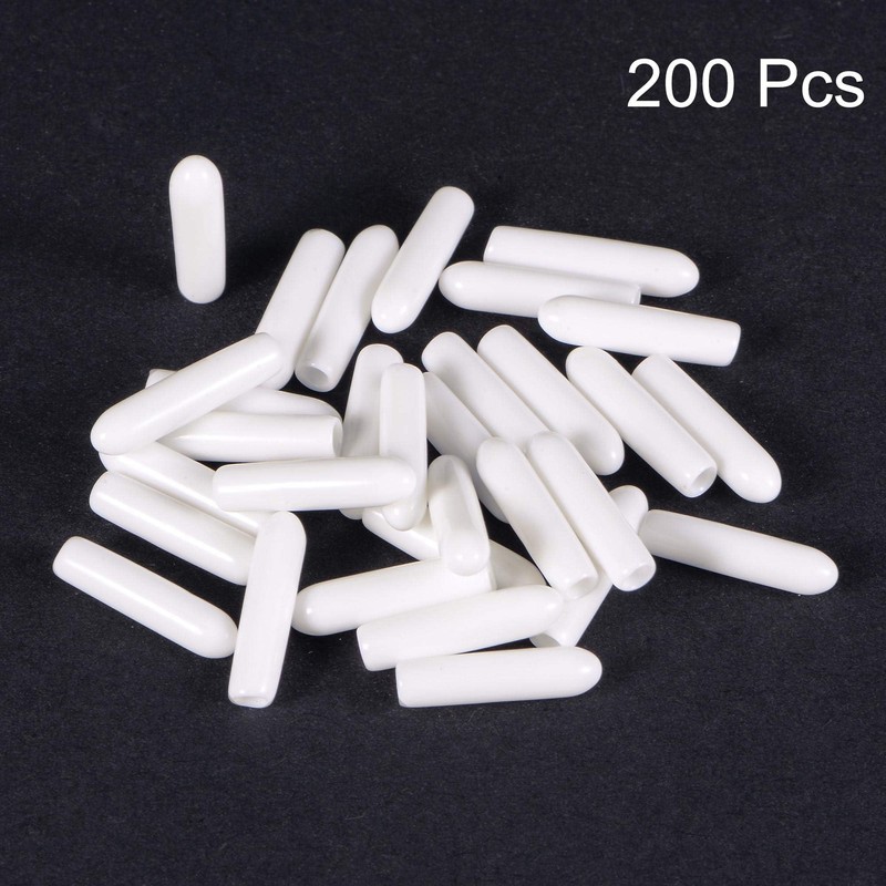 TOP-VIGOR Rubber End Caps 2mm Inner Diameter White Flexible Round