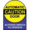 StickerTalk Instructions Caution Automatic Door Vinyl Sticker, 5 inches by