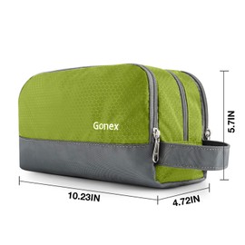 Gonex Travel Toiletry Bag Nylon, Dopp Kit Shaving Bag Toiletry Organizer Green