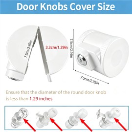 PKLIYH Door Knob Lock-Out Device – Prevents Turning of Door Knob and Access to Keyhole, Can be Used for Home Rentals,Evictions,Job Sites & More – Keyed Alike,ChildProof knob Lock Cover,White（1 Pack）