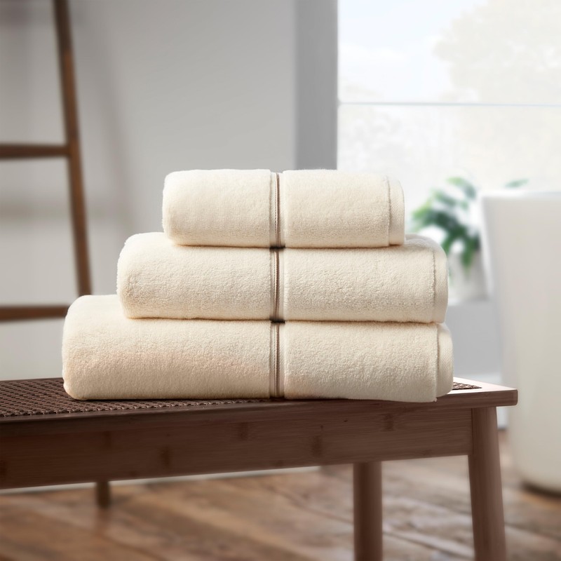 Bianca Zero Twist Badetuch, Satinstich, Baumwolle, 70 x 120 cm,
