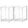 Operitacx 2pcs Box Acrylic Storage Clear Makeup Brush Organizer Clear