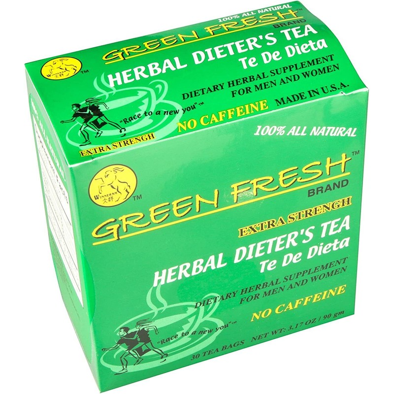Fresh 2 PACK GREEN FRESH DIETER'S TEA 100%NATURAL NO CAFFEINE