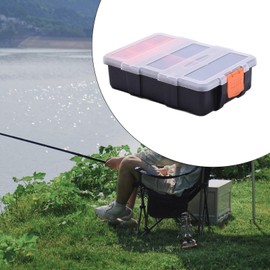 Fenteer Components Box Tool Holder Practical Reusable Clear Lid Sturdy Hardware Organizer Small Tool Parts Box for Bolts Nails Nuts