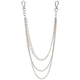 Ankorock Kog4604 Wallet Chain, Silver Chain, Men's Ball Chain, Free Size, Silver