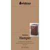 Whitmor Laundry Hamper with Rope Handles Bamboo, 12.25x16.25x23.375, Dark Stain