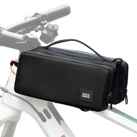 ROCKBROS Bicycle Frame Bag Large Capacity Top Tube Bag with 2 Side Pockets Bike Tool Bag Cycling Storage Bag with 1 Adjustable Shoulder Strap, 7 Colors