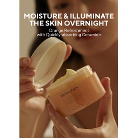 AROMATICA Glow Vita Goodnight Cream Orange & Neroli - Night Cream Moisturizer for Face & Neck | Anti Aging Wrinkle Cream with Vitamin C, 5% Niacinamide (3.1fl oz/90g)
