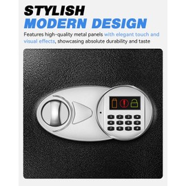 TOTOY Safe Box for Home Document, 1.8 Cu.Ft Small Money Safe With Emergency External Battery Box, Anti-Theft Digital Security Home Safe, Personal Document Safe Box for Money Jewelry