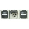 Kopp Blue Electric 131356005 Contact Protected Triple Plug Socket with