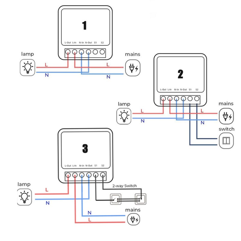 16A Smart Home Switch with APP Remote Control Mini Wifi