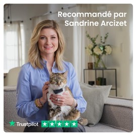 Tractive CAT Mini GPS Tracker, Bundle with Rubber Holder, Market Leader | Live Location | Position History | Health Warnings | Activity Tracking | Collar Included