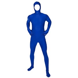 Gaoin - Disfraz de elastano abierto para hombre y mujer, Azul, Large