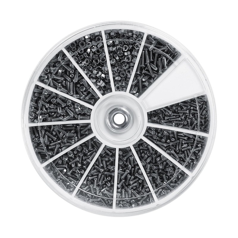 Small Nuts and Screws Assortment Kit, Versatile, 600 Pcs, 12