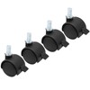 suiwotin 4pcs 1 Inch Swivel Caster Wheels, M8 Threaded Stem