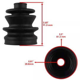 Caltric Rear Axle Inner And Outer CV Boot Kit for Arctic Cat 250 2X4 4X4 1999 2000 2001