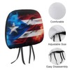 TEERMLLQWA Puerto Rico Flag Car Headrest Covers with Elastic 2