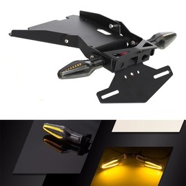 LED Rear Indicator Turn Signal Plug and Play Blinker Rear Tail Tidy Fender Eliminator Number Plate Holder Compatible with R NineT/Pure 2014-2023 (Turn Signal No.1)