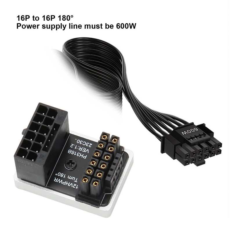 ATX 16Pin Male to 16pin Female 180 Degree Angled Adapter