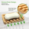 Self-Draining Bamboo Soap Dish – Natural One-Piece Soap Saver for