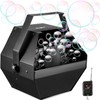 Theefun Bubble Machine: Remote Control 750ML Metal Bubble Blower Machine