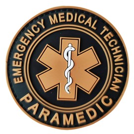 PVC EMT Patch, Paramedic Emergency Medical Technician Morale Tactical Patch, Fastener Hook & Loop Patch on Tactical Hat Bags Jackets and Gear