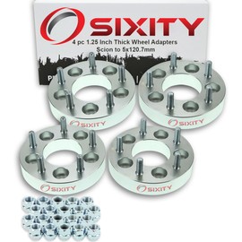 Sixity Auto 4 pc 5x114.3mm to 5x120.7mm Wheel Spacers Adapters 1.25" compatible with Scion tC xB