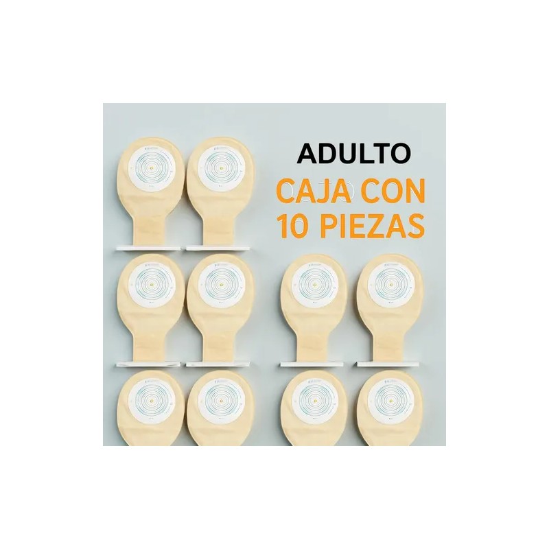 Bolsa Colostomía Adulto Caja 10 Piezas Recortable Y Drenable
