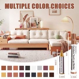 SEISSO 18 Colors Wood Wax Sticks ＆ Wood Markers Furniture Repair Kit - Set of 39 - Wood Floor Scratch Repair, Furniture Markers Touch Up Restore Wood Floors, Tables, Holes, Laminate, Carpenters