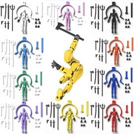 UTRHHVS 10 Piezas Titan 13 Action Figure,Mision 13 muñecos Originales,Dummy 13 Figure,Figuras articuladas,Maniquí Modelo de Actividad Cuerpo Completo,Decoraciones de Escritorio